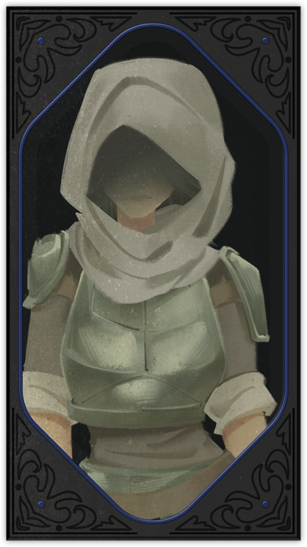 Izsna, the rebel leader, with dark hair