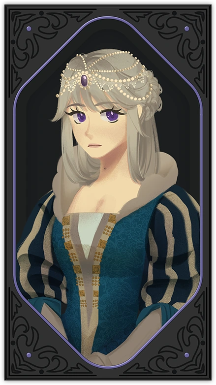 Luca, the empress, in her jeweled crown