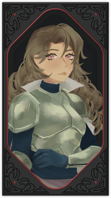 Natia, the general, in armor